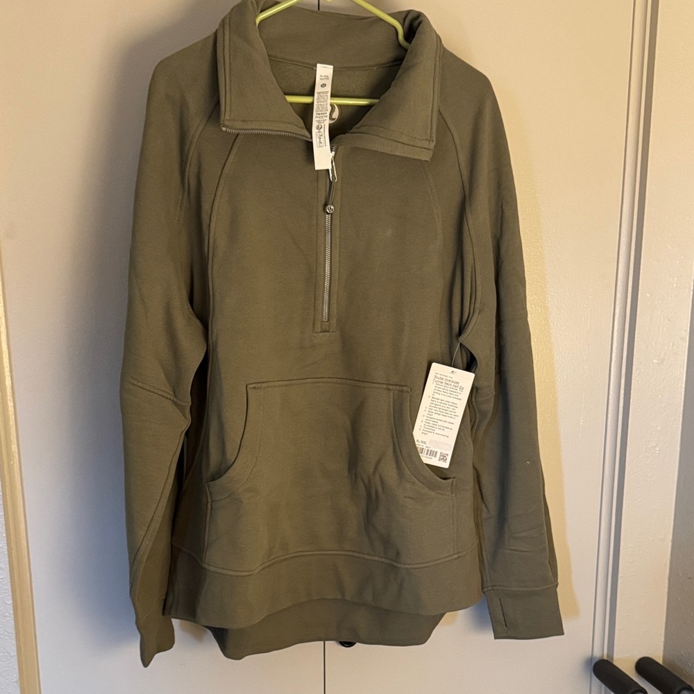 Lululemon Athletica Sage Green Half-Zip Hoodie - Picture 3 of 4